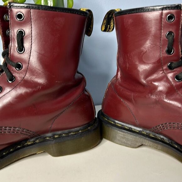 Dr. Martens Burgundy Leather Custom Luana Combat Boots Woman’s 10 11821 - Picture 6 of 16